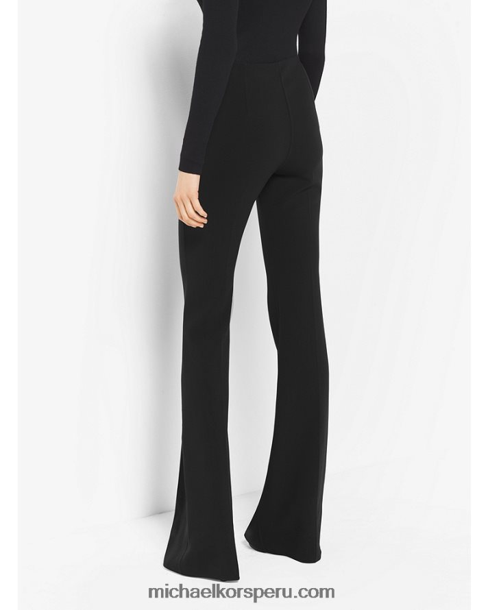 Z48V3713 negro unisexo Michael Kors pantalones acampanados de lana stretch