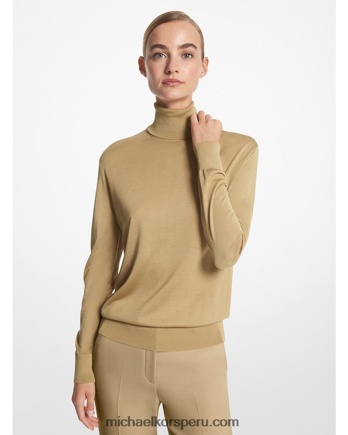 Z48V3527 duna unisexo Michael Kors suéter de cuello alto de seda pluma de la colección joan