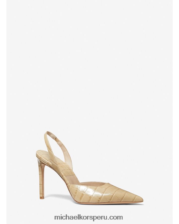 Z48V3835 duna unisexo Michael Kors Zapatos de tacón Collection Presley de piel de cocodrilo en relieve