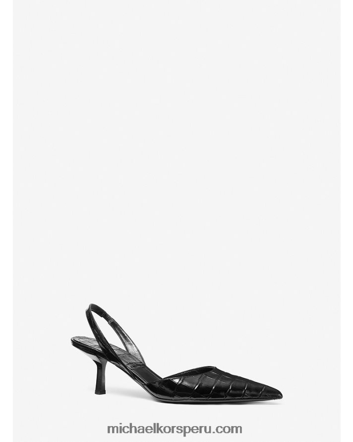 Z48V3860 negro unisexo Michael Kors salón colección holly de piel repujada de cocodrilo
