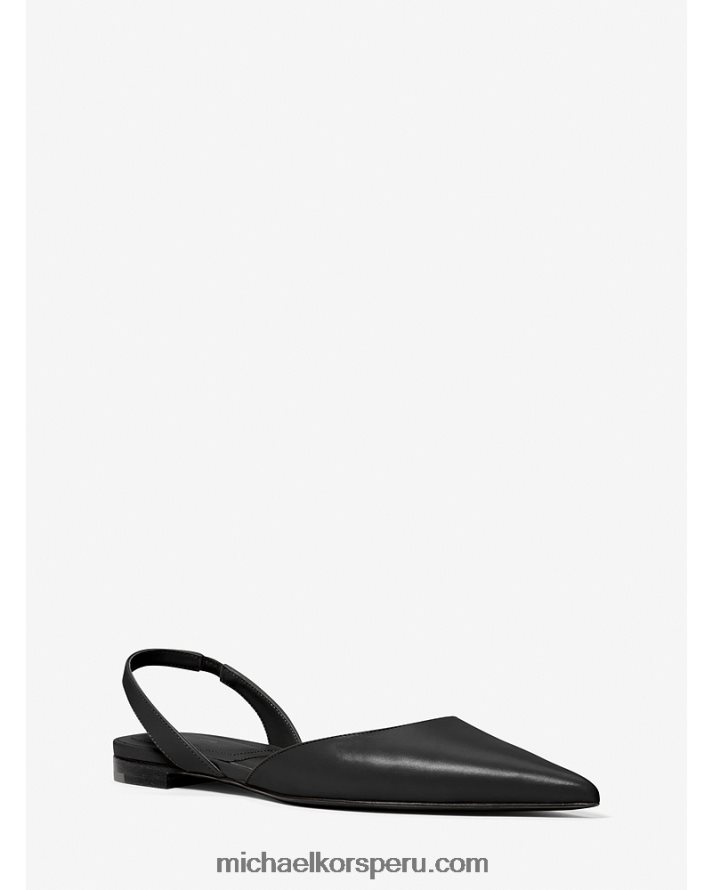 Z48V3856 negro unisexo Michael Kors colección bridget zapatos planos de cuero