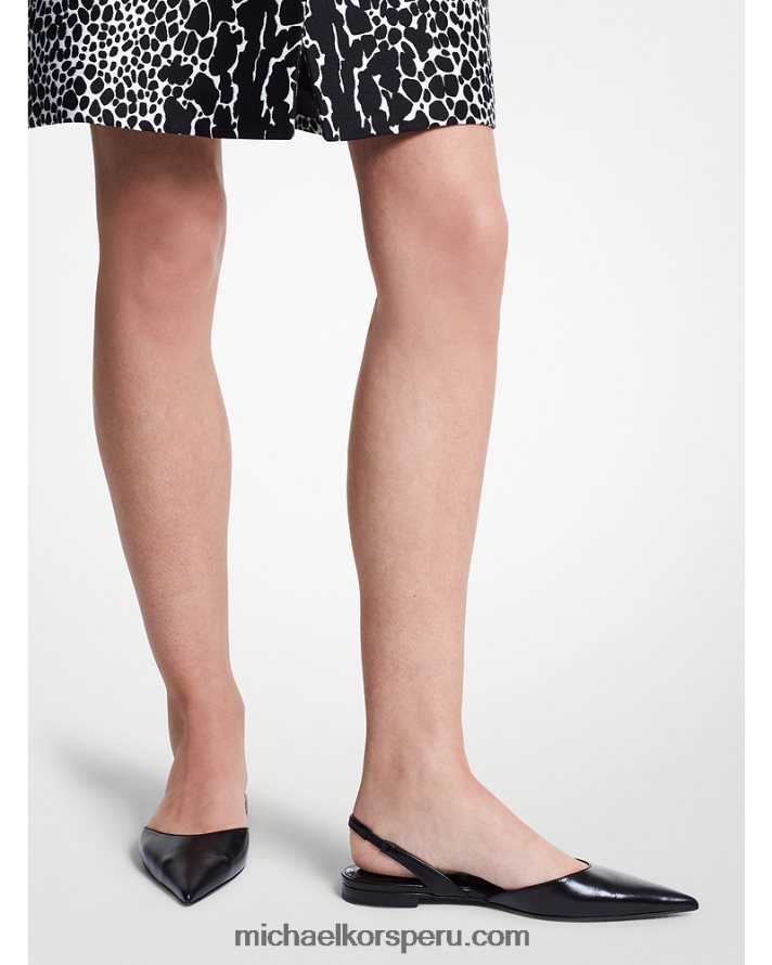 Z48V3856 negro unisexo Michael Kors colección bridget zapatos planos de cuero