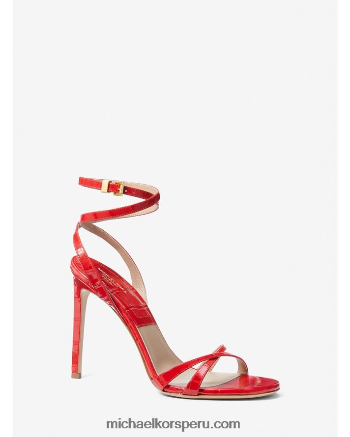 Z48V3821 amapola unisexo Michael Kors sandalia colección chrissy piel grabada cocodrilo