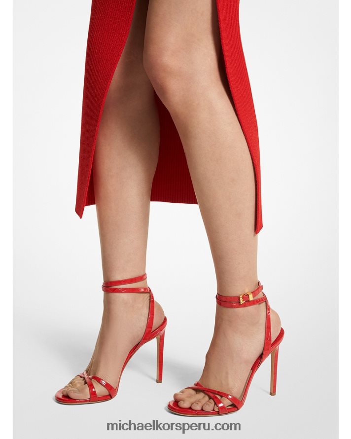 Z48V3821 amapola unisexo Michael Kors sandalia colección chrissy piel grabada cocodrilo