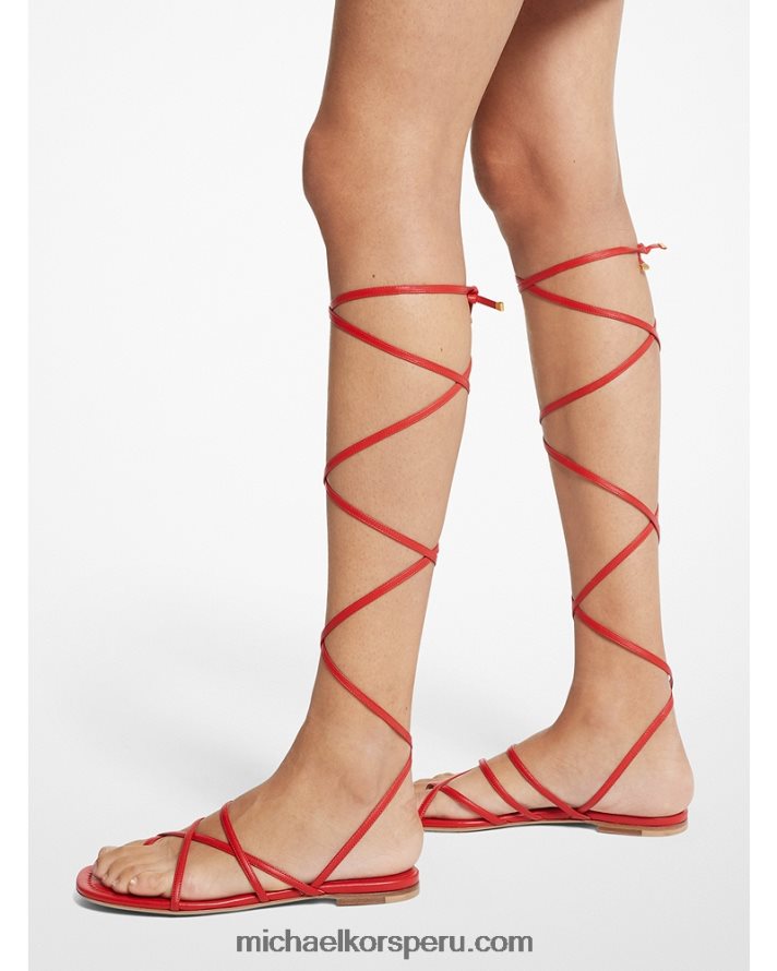 Z48V3823 amapola unisexo Michael Kors sandalia gladiadora colección piel jade