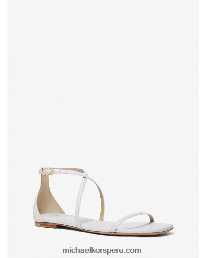 Z48V3829 Blanco óptico unisexo Michael Kors sandalia colección polly piel