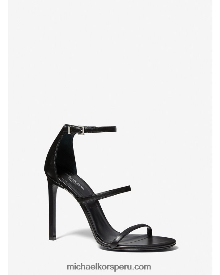 Z48V3844 negro unisexo Michael Kors sandalia de piel colección nadege